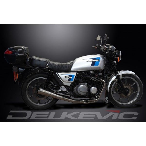 Delkevic volledig systeem Megaphone RVS 550mm - KZ750P GT750 (1982-1988)