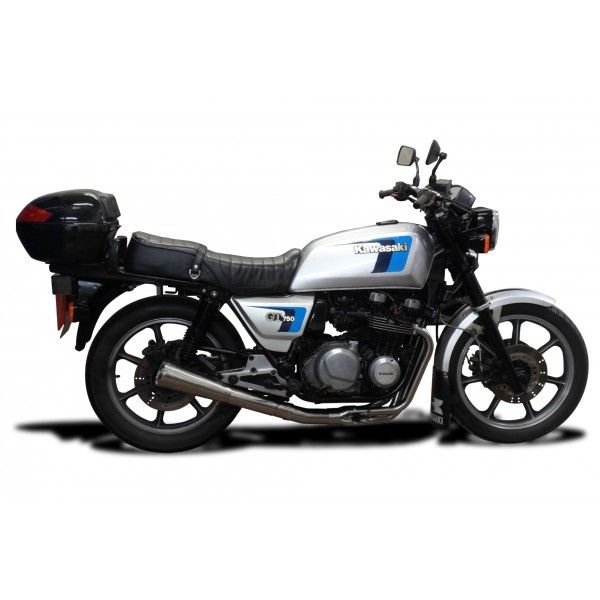 Delkevic volledig systeem Megaphone RVS 550mm - KZ750P GT750 (1982-1988)