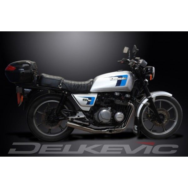 Delkevic volledig systeem Short Straight RVS 350mm - KZ750P GT750 (1982-1988)