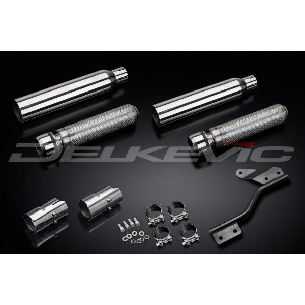 Delkevic slip-on kit Round RVS 410mm - VN1600 Classic (2003-2008)