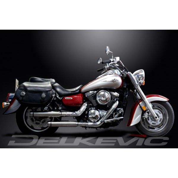 Delkevic slip-on kit Round RVS 410mm - VN1600 Classic (2003-2008)