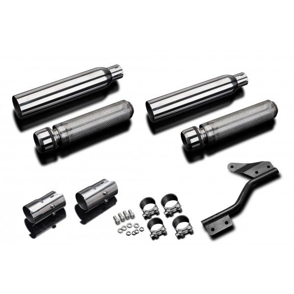 Delkevic slip-on kit Round RVS 410mm - VN1600 Classic (2003-2008)