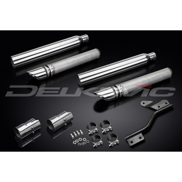 Delkevic slip-on kit Round RVS 550mm - VN1600 Classic (2003-2008)