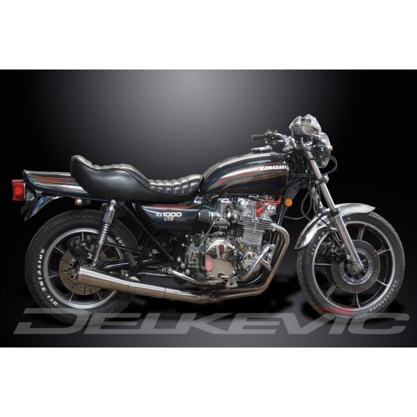 Delkevic volledig systeem Megaphone RVS 550mm - KZ1000LTD (KZ1000B1-B2) (1977-1978)