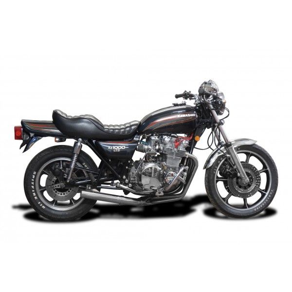 Delkevic volledig systeem Short Straight RVS 350mm - KZ1000LTD (KZ1000B1-B2) (1977-1978)