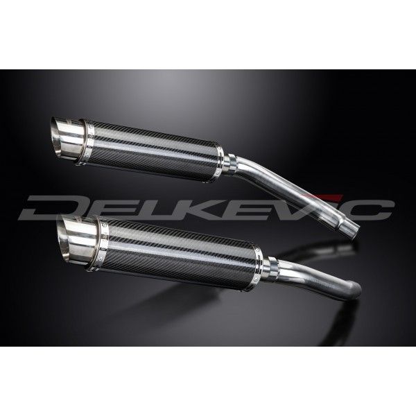 Delkevic slip-on kit Round Carbon 350mm - GSX-R1100 (1989-1992)