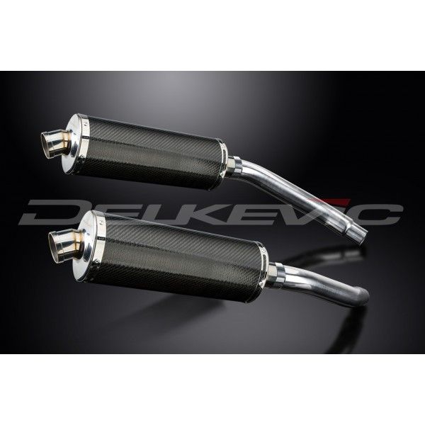 Delkevic slip-on kit Oval Carbon 350mm - GSX-R1100 (1989-1992)