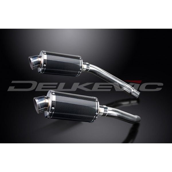 Delkevic slip-on kit Oval Carbon 225mm - GSX-R1100 (1989-1992)