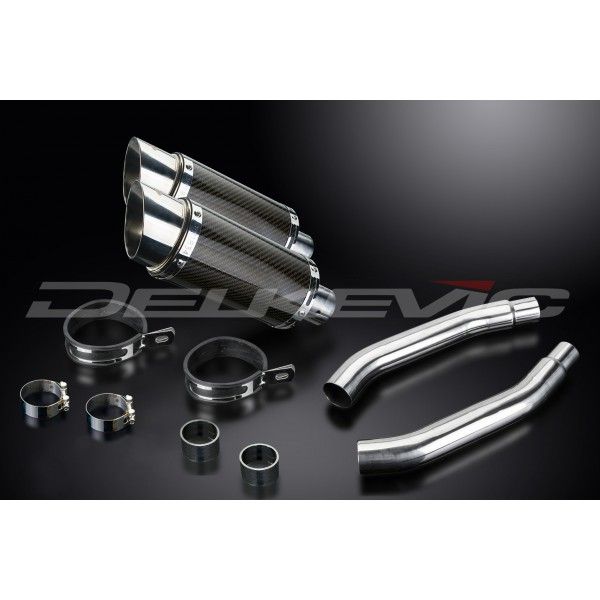Delkevic slip-on kit Round Carbon 200mm - GSX-R1100 (1989-1992)