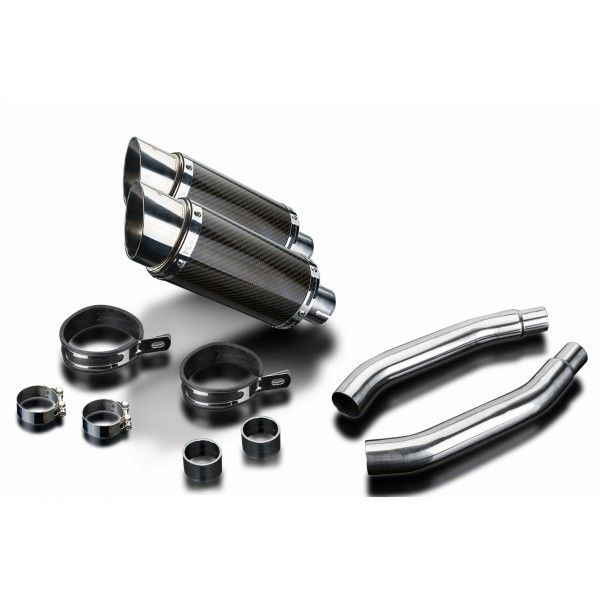 Delkevic slip-on kit Round Carbon 200mm - GSX-R1100 (1989-1992)