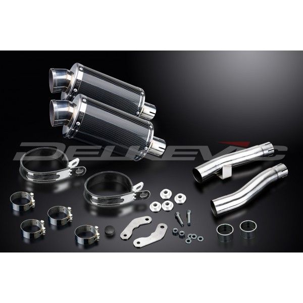 Delkevic slip-on kit Oval Carbon 225mm - Zephyr 1100 ZR1100A(1992-1995)