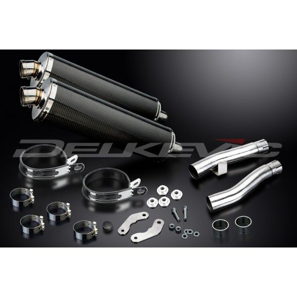 Delkevic slip-on kit Oval Carbon 450mm - Zephyr 1100 ZR1100A(1992-1995)