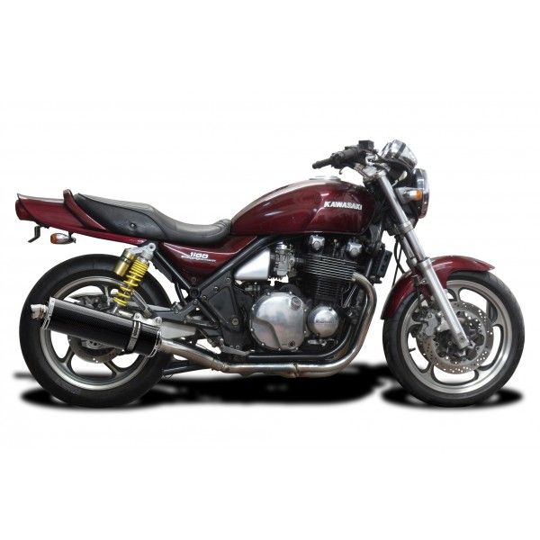 Delkevic slip-on kit Oval Carbon 450mm - Zephyr 1100 ZR1100A(1992-1995)