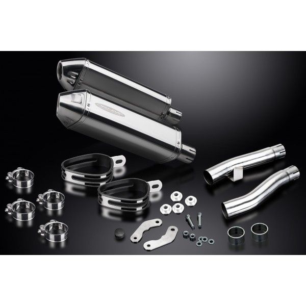 Delkevic slip-on kit Tri-Oval RVS 320mm - Zephyr 1100 ZR1100A(1992-1995)