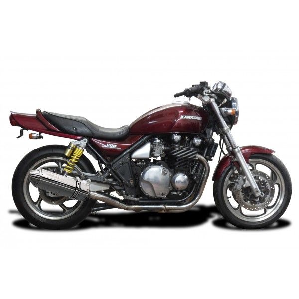 Delkevic slip-on kit Tri-Oval RVS 320mm - Zephyr 1100 ZR1100A(1992-1995)