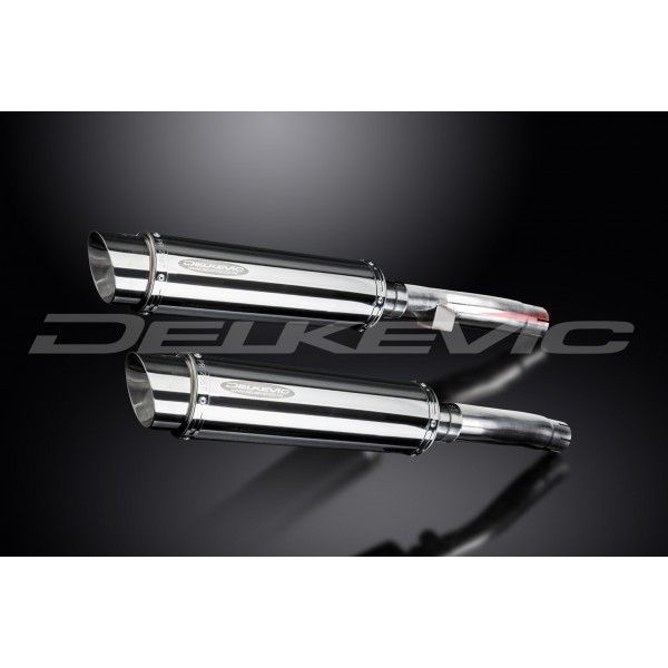 Delkevic slip-on kit Round RVS 350mm - Zephyr 1100 ZR1100A(1992-1995)