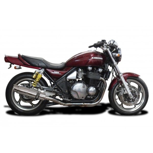 Delkevic slip-on kit Round RVS 350mm - Zephyr 1100 ZR1100A(1992-1995)