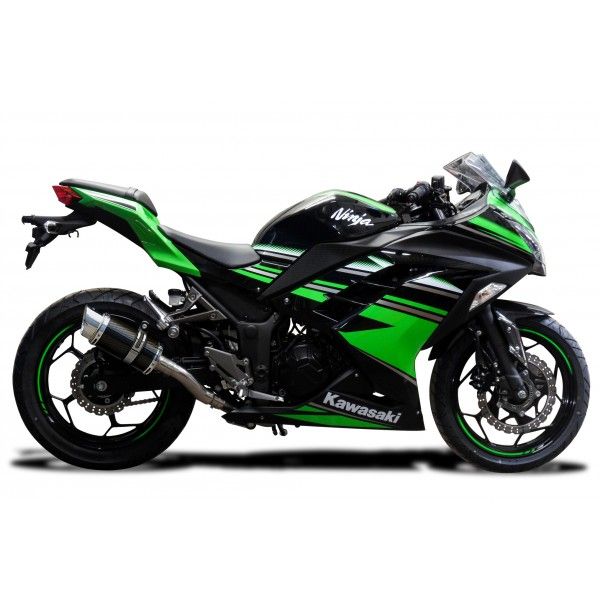 Delkevic volledig systeem Round Carbon 200mm - NINJA 300 (2013-2019)