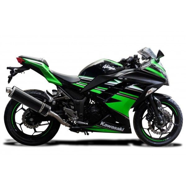 Delkevic volledig systeem Oval Carbon 450mm - NINJA 300 (2013-2019)