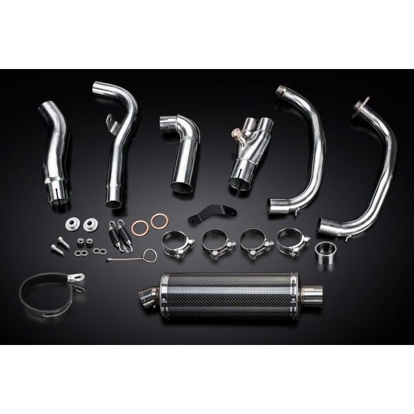 Delkevic volledig systeem Oval Carbon 350mm - NINJA 300 (2013-2019)