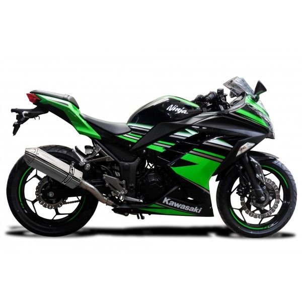 Delkevic volledig systeem Tri-Oval RVS 320mm - NINJA 300 (2013-2019)