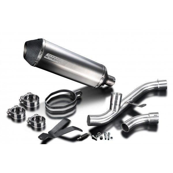 Delkevic slip-on kit X-Oval Titanium 343mm - SUPERSPORT 2017-2019