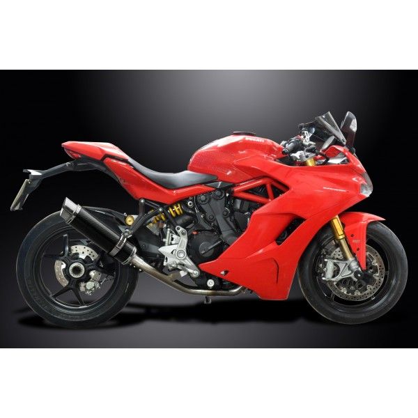 Delkevic slip-on kit Round Carbon 350mm - SUPERSPORT 2017-2019