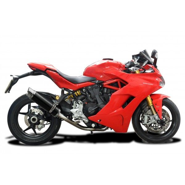 Delkevic slip-on kit Round Carbon 350mm - SUPERSPORT 2017-2019