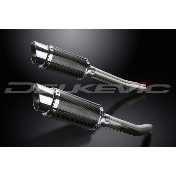 Delkevic slip-on kit Round Carbon 200mm - GSX1300R HAYABUSA (2008-2019)