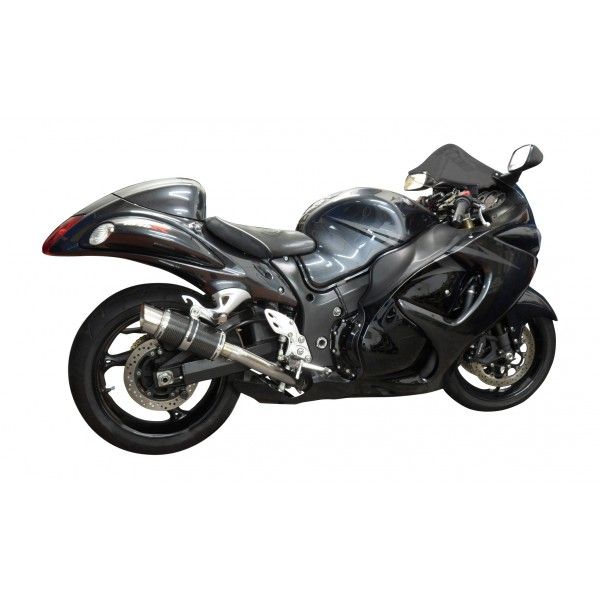 Delkevic slip-on kit Round Carbon 200mm - GSX1300R HAYABUSA (2008-2019)