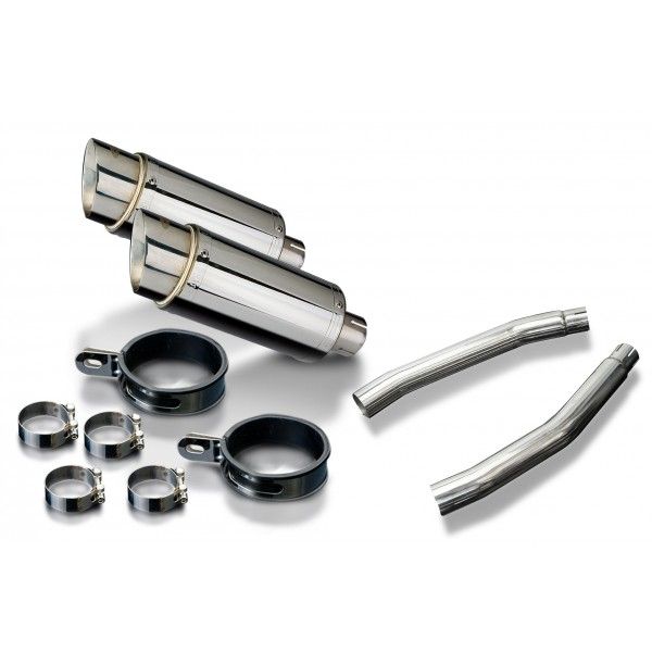 Delkevic slip-on kit Round RVS 200mm - GSX1300R HAYABUSA (2008-2019)