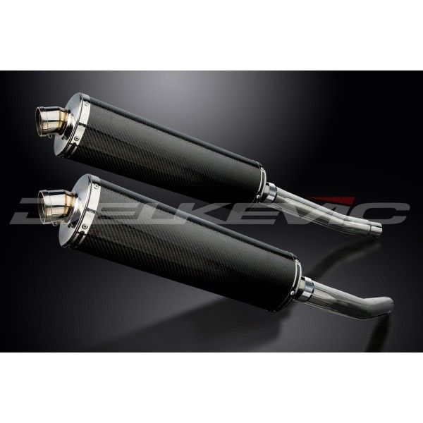 Delkevic slip-on kit Oval Carbon 450mm - GSX1300R HAYABUSA (2008-2019)