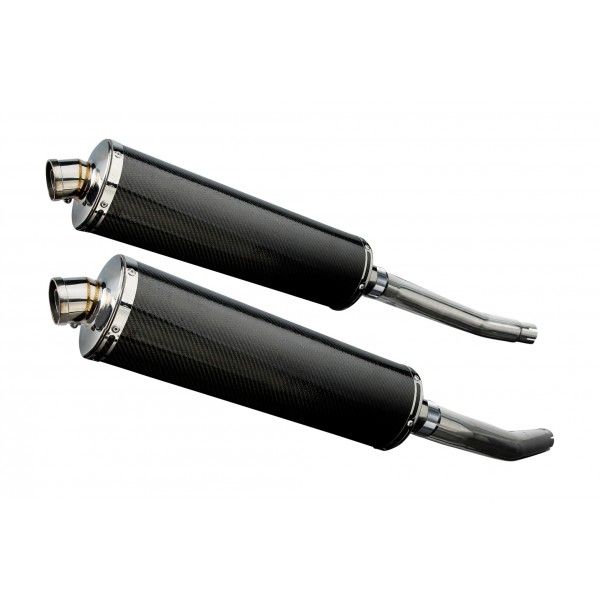 Delkevic slip-on kit Oval Carbon 450mm - GSX1300R HAYABUSA (2008-2019)