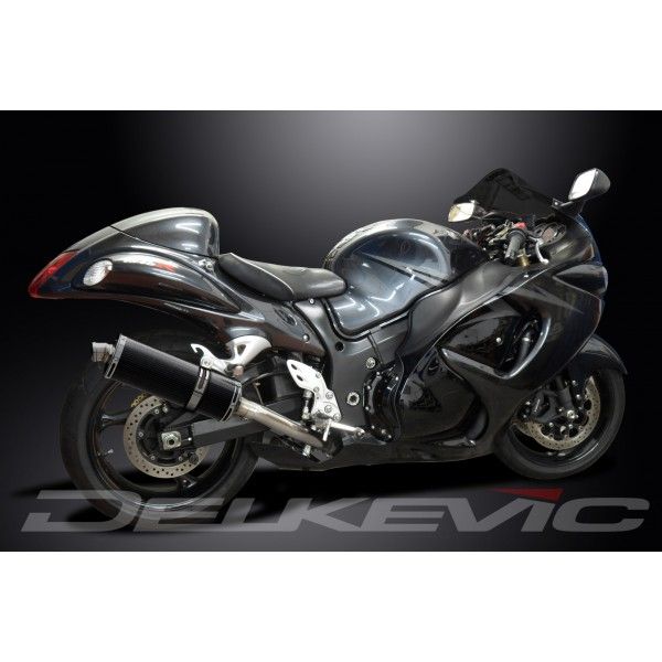 Delkevic slip-on kit Oval Carbon 350mm - GSX1300R HAYABUSA (2008-2019)