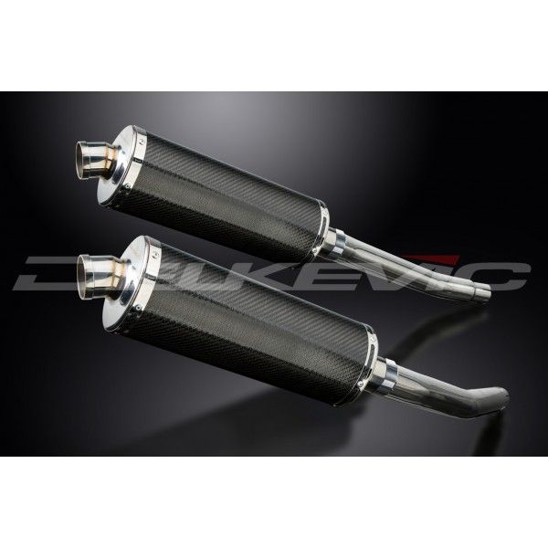 Delkevic slip-on kit Oval Carbon 350mm - GSX1300R HAYABUSA (2008-2019)