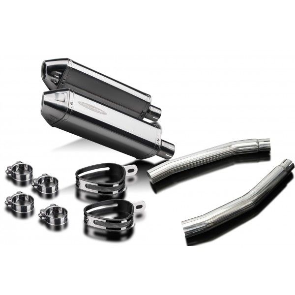 Delkevic slip-on kit Tri-Oval RVS 320mm - GSX1300R HAYABUSA (2008-2019)