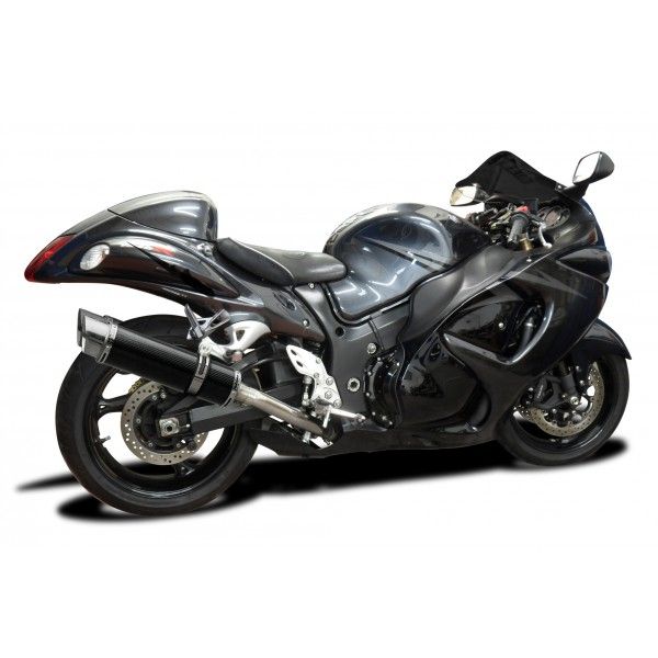 Delkevic slip-on kit Round Carbon 350mm - GSX1300R HAYABUSA (2008-2019)