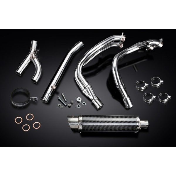 Delkevic volledig systeem Round Carbon 350mm - GSX1300R HAYABUSA 1999-2007