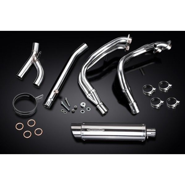 Delkevic volledig systeem Round RVS 350mm - GSX1300R HAYABUSA 1999-2007