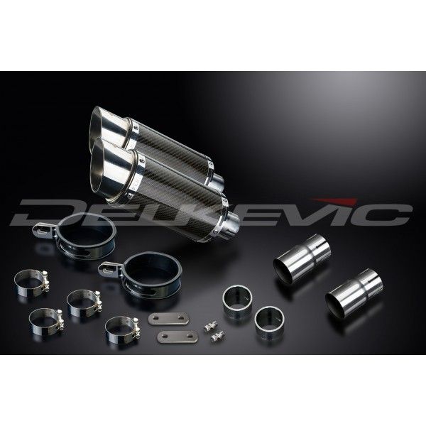 Delkevic slip-on kit Round Carbon 200mm - LEGEND (1998-2001)