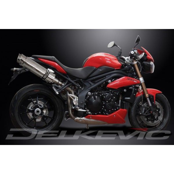 Delkevic slip-on kit Round RVS 350mm - Speed Triple 1050 (2011-2014)