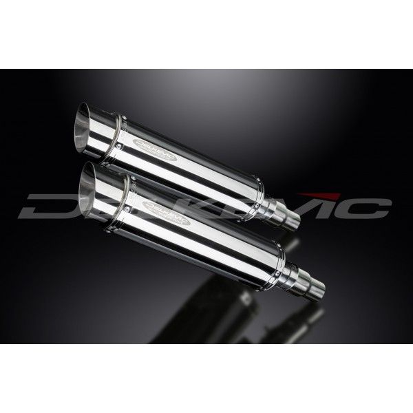 Delkevic slip-on kit Round RVS 350mm - Speed Triple 1050 (2011-2014)