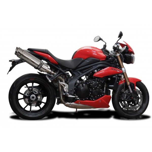 Delkevic slip-on kit Round RVS 350mm - Speed Triple 1050 (2011-2014)