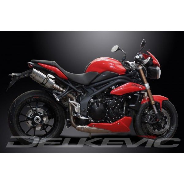 Delkevic slip-on kit Round RVS 200mm - Speed Triple 1050 (2011-2014)
