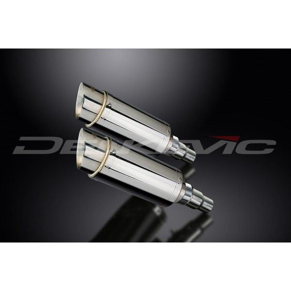 Delkevic slip-on kit Round RVS 200mm - Speed Triple 1050 (2011-2014)