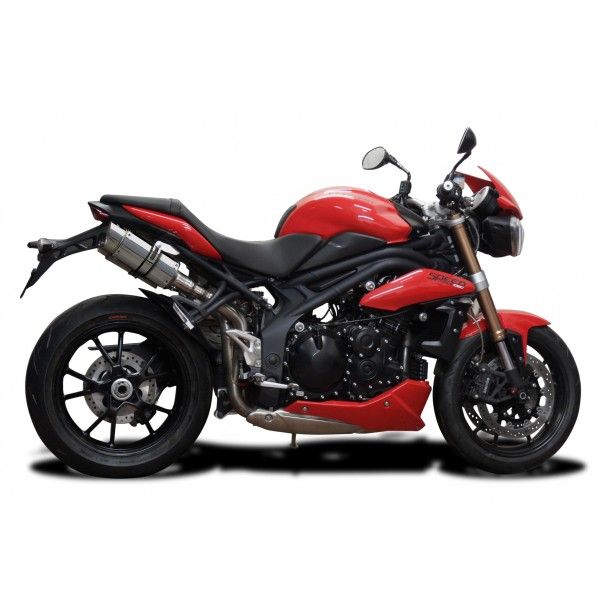 Delkevic slip-on kit Round RVS 200mm - Speed Triple 1050 (2011-2014)