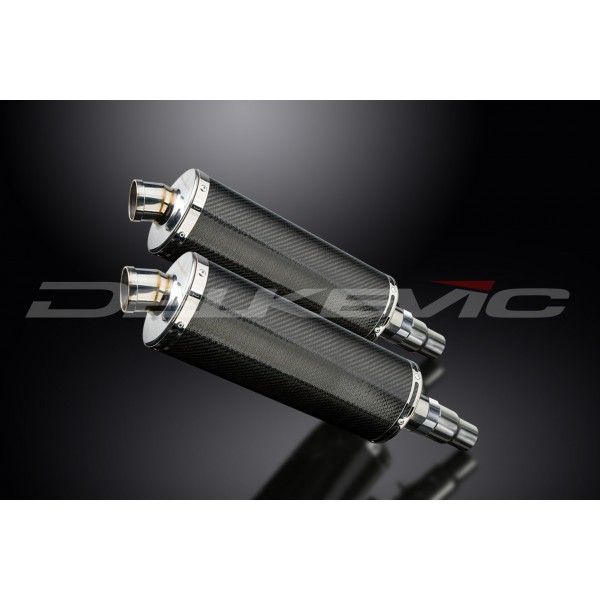 Delkevic slip-on kit Oval Carbon 350mm - Speed Triple 1050 (2011-2014)