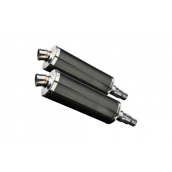 Delkevic slip-on kit Oval Carbon 350mm - Speed Triple 1050 (2011-2014)