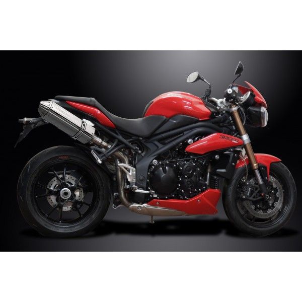 Delkevic slip-on kit Tri-Oval RVS 320mm - Speed Triple 1050 (2011-2014)