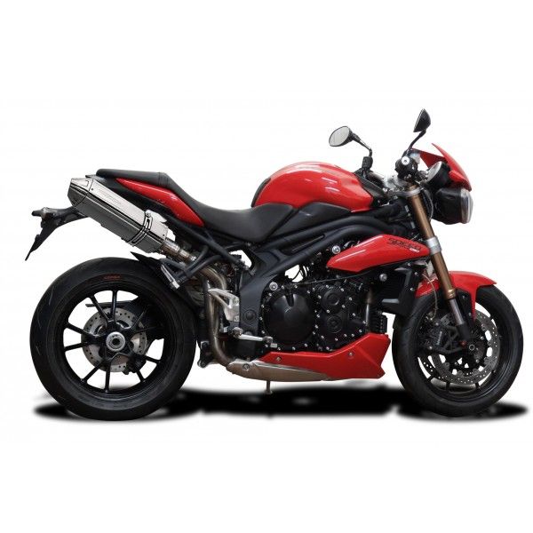 Delkevic slip-on kit Tri-Oval RVS 320mm - Speed Triple 1050 (2011-2014)